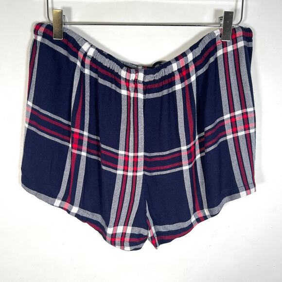 Rails Plaid Midnight White Cherry PJ Pajama Set Short M/L Soft Loungewear - Picture 10 of 12